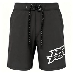 No Fear Mens Logo Swim Shorts / Black/Reflective Black